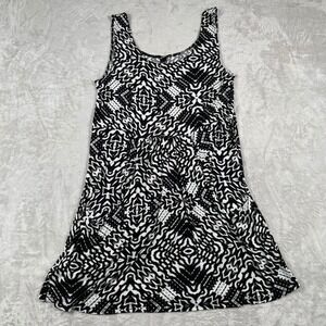 Ana a New Approach Dress Womens L Black White Sleeveless Casual Summer